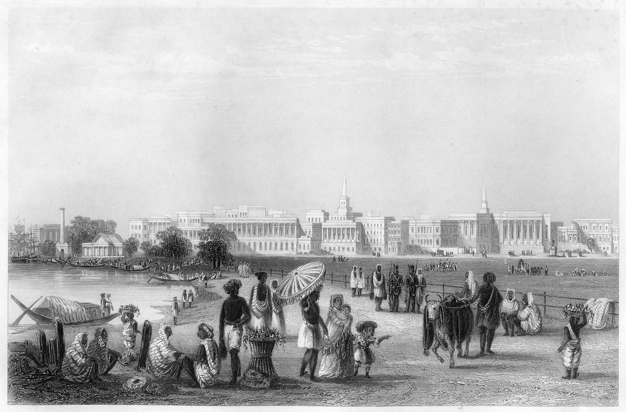 Utsikt över Calcutta från Esplanaden, c1860 av Unbekannt