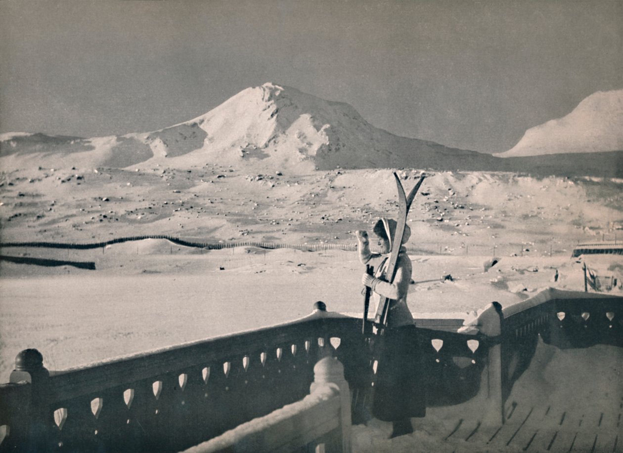 Utsikt över Finse, Bergens järnväg, 1914. av Unbekannt