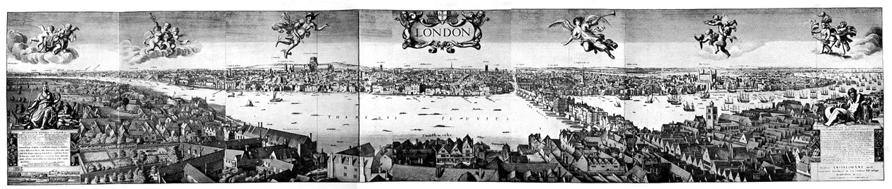 Utsikt över London, c1650, 1800-talet av Unbekannt