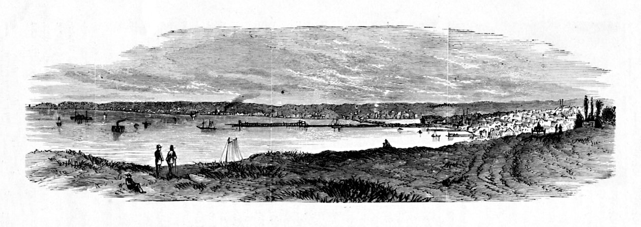 Utsikt över Milwaukee Bay, Lake Michigan, 1883 av Unbekannt
