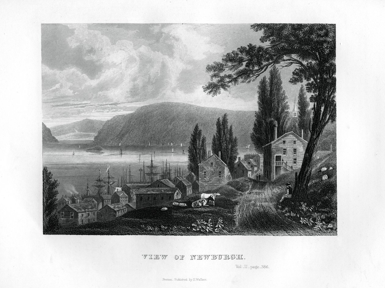 Utsikt över Newburgh, New York State, 1855 av Unbekannt