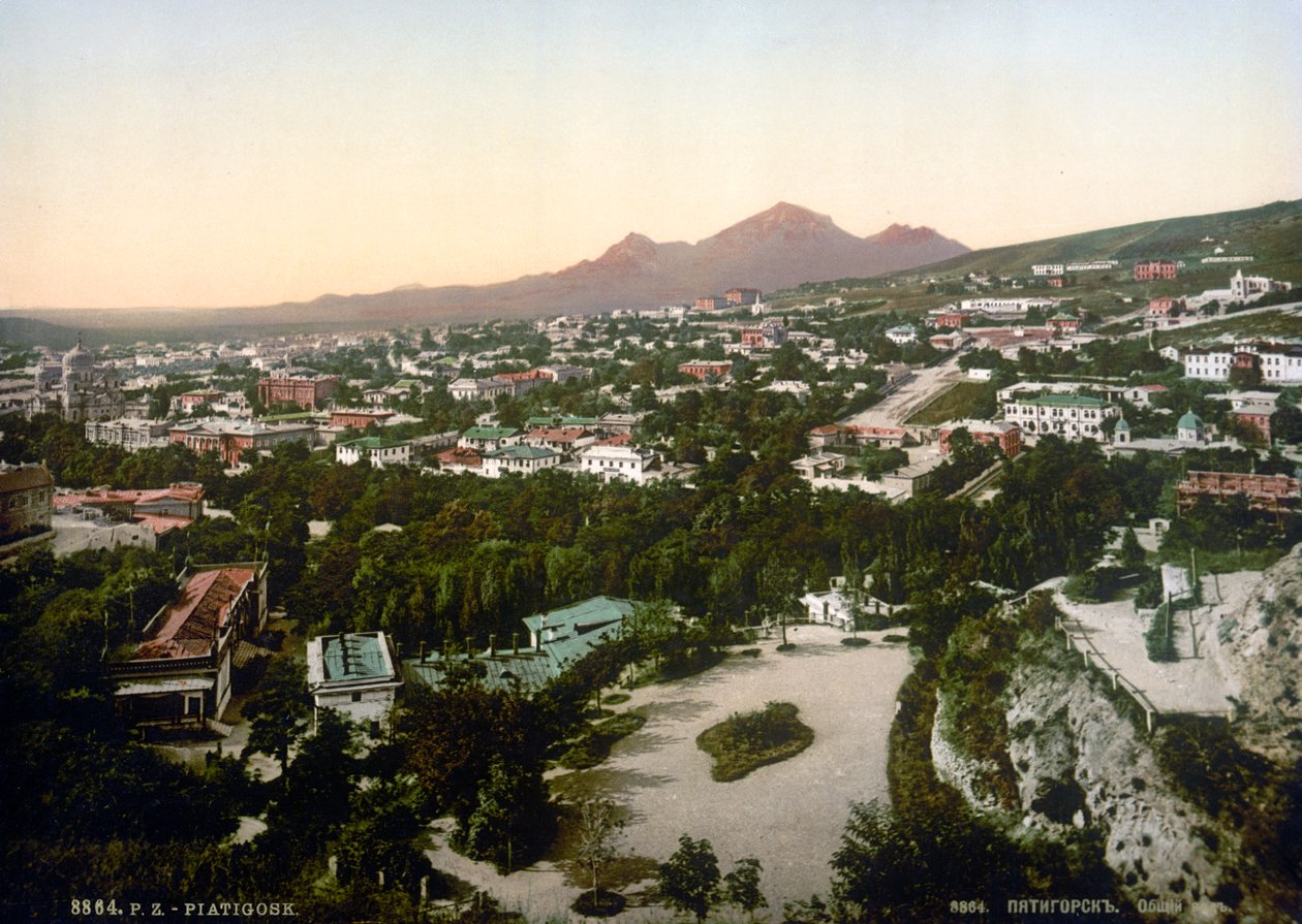 Utsikt över Pyatigorsk, Ryssland, 1895 av Unbekannt