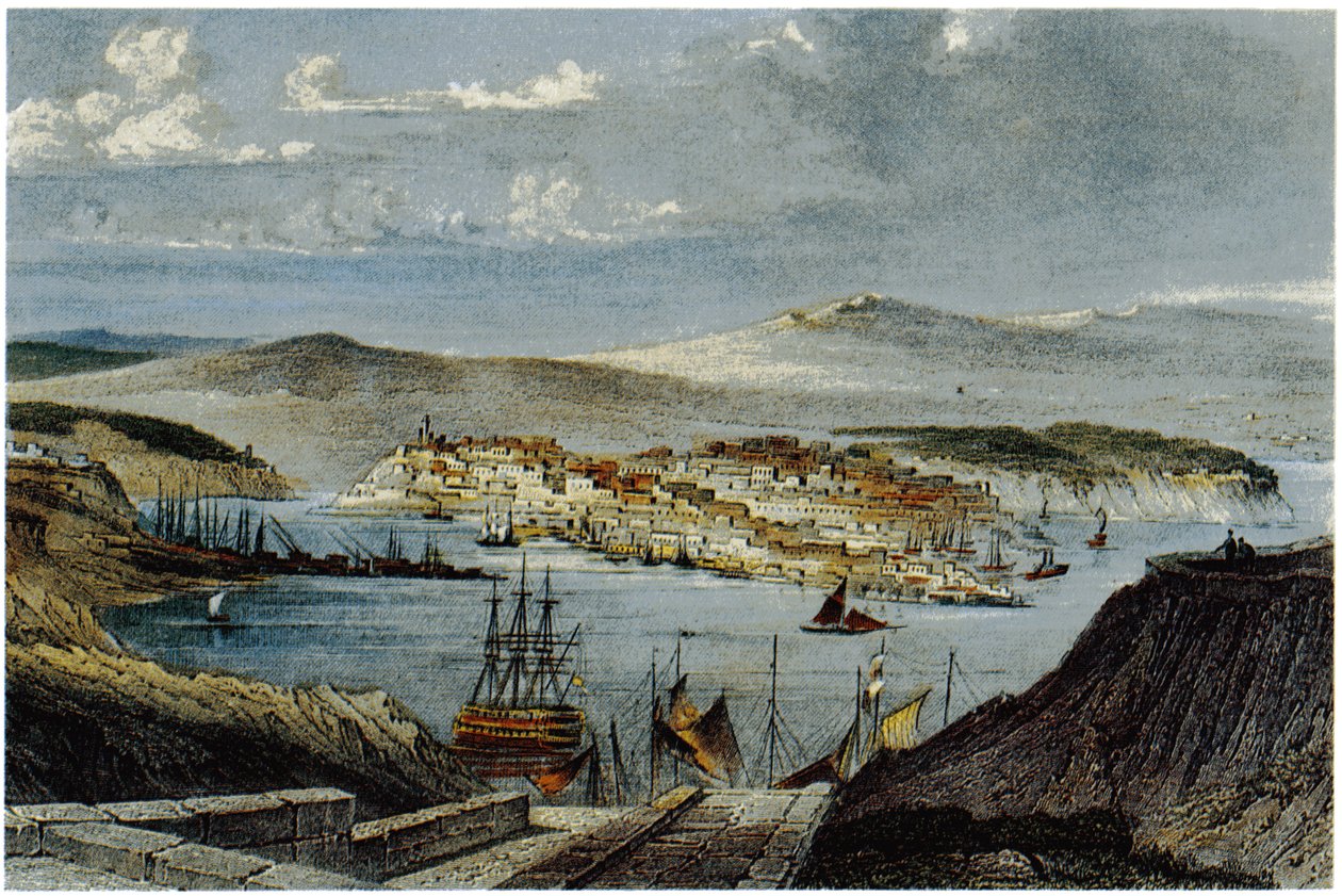 Utsikt över Sevastopol, ca. 1850 av Unbekannt