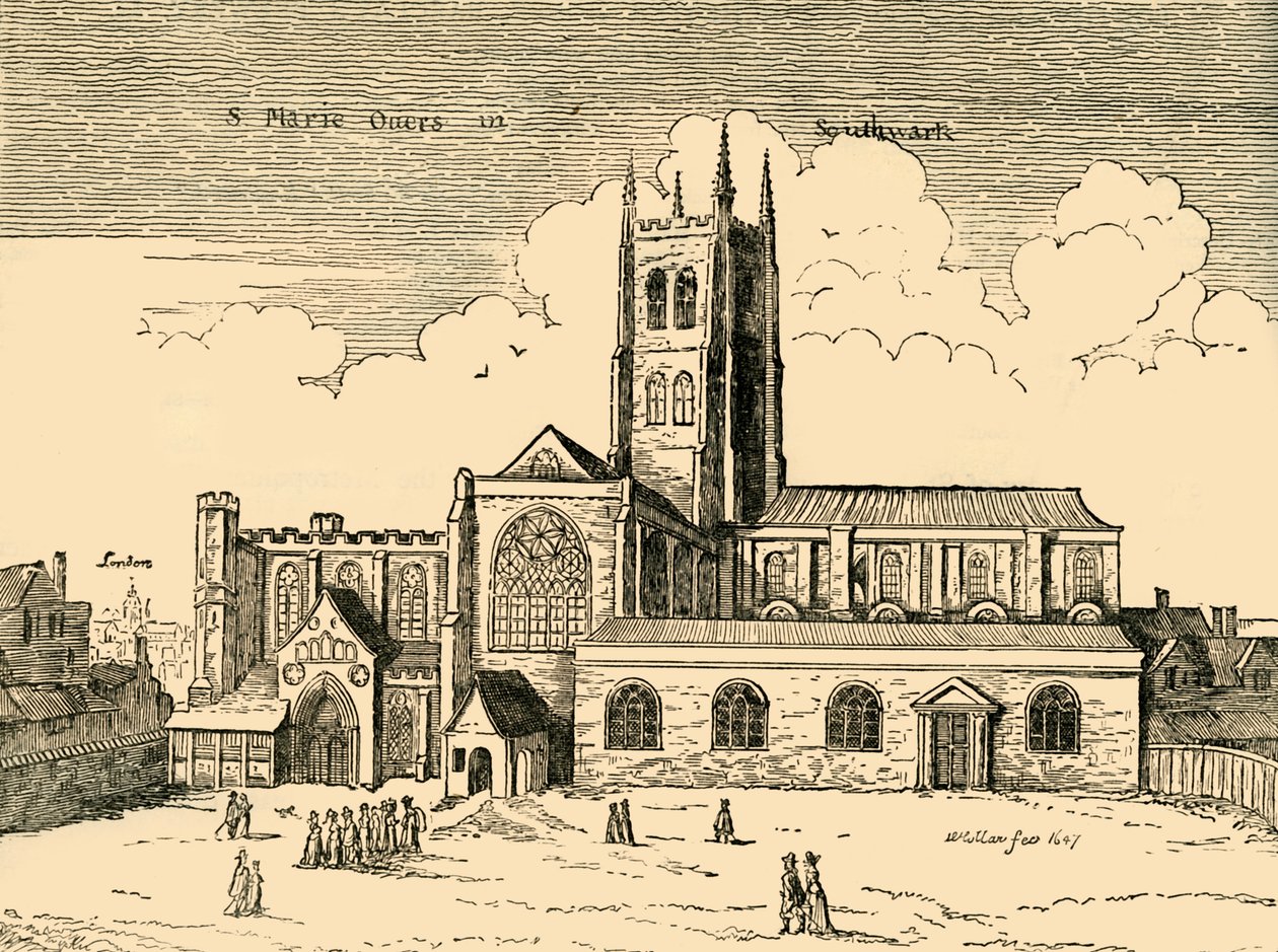 Utsikt över St. Mary Overy, c1878. av Unbekannt