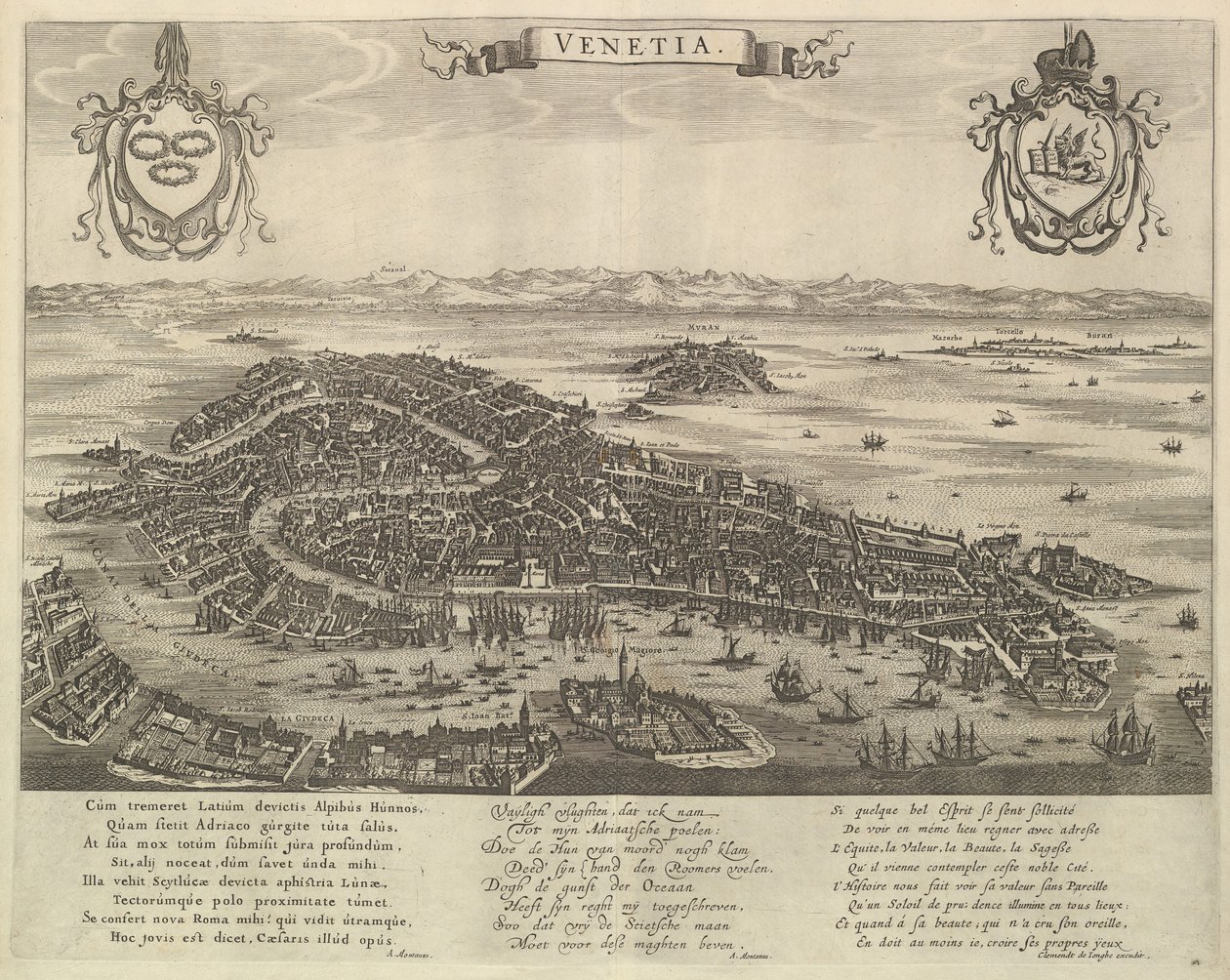 Utsikt över Venedig, mitten av 1600-talet. av Unbekannt