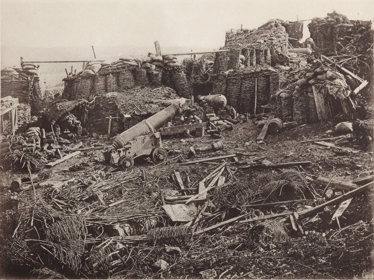 Utsikt över 3:e bastionen i Sevastopol, 1856 av Unbekannt