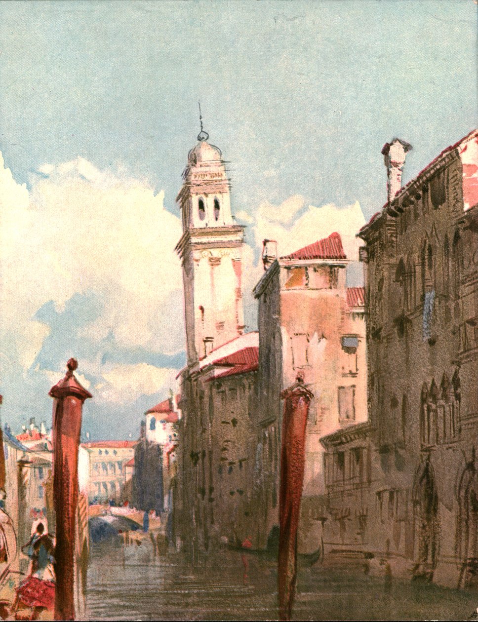 Utsikt över en kanal, c1826, c1900. av Unbekannt