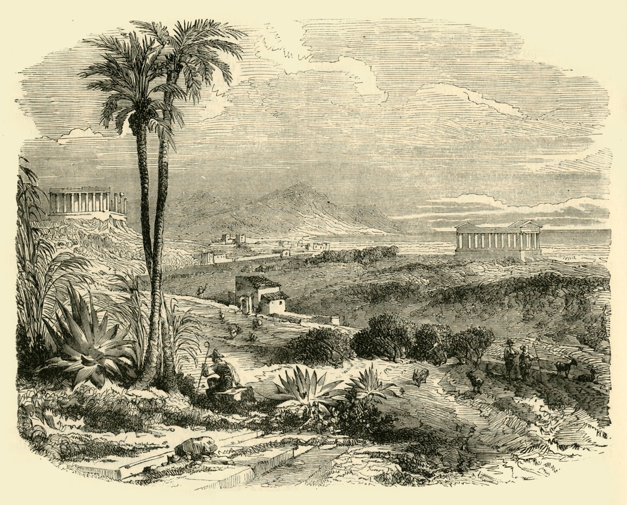 Utsikt över Siciliens kust, 1890. av Unbekannt