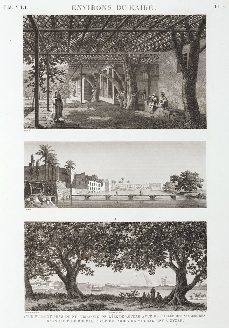 Utsikter runt Kairo, Egypten, ca 1798 av Unbekannt