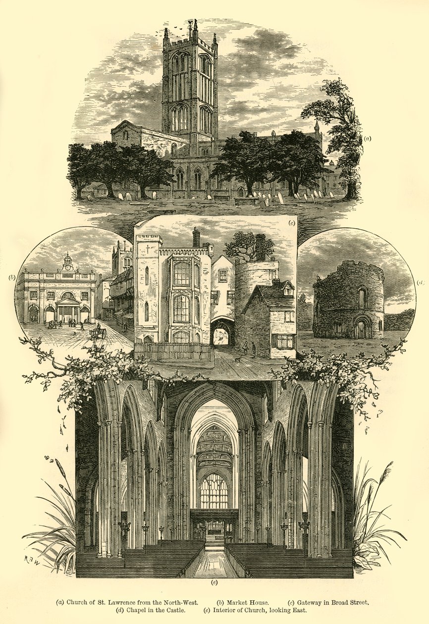 Utsikter i Ludlow, 1898. av Unbekannt