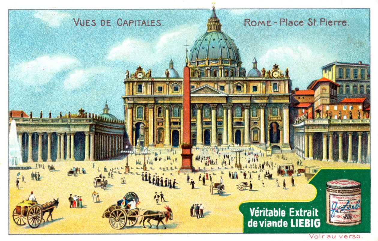 Utsikt över huvudstäder: St Peters Square, Rom, c1900 av Unbekannt