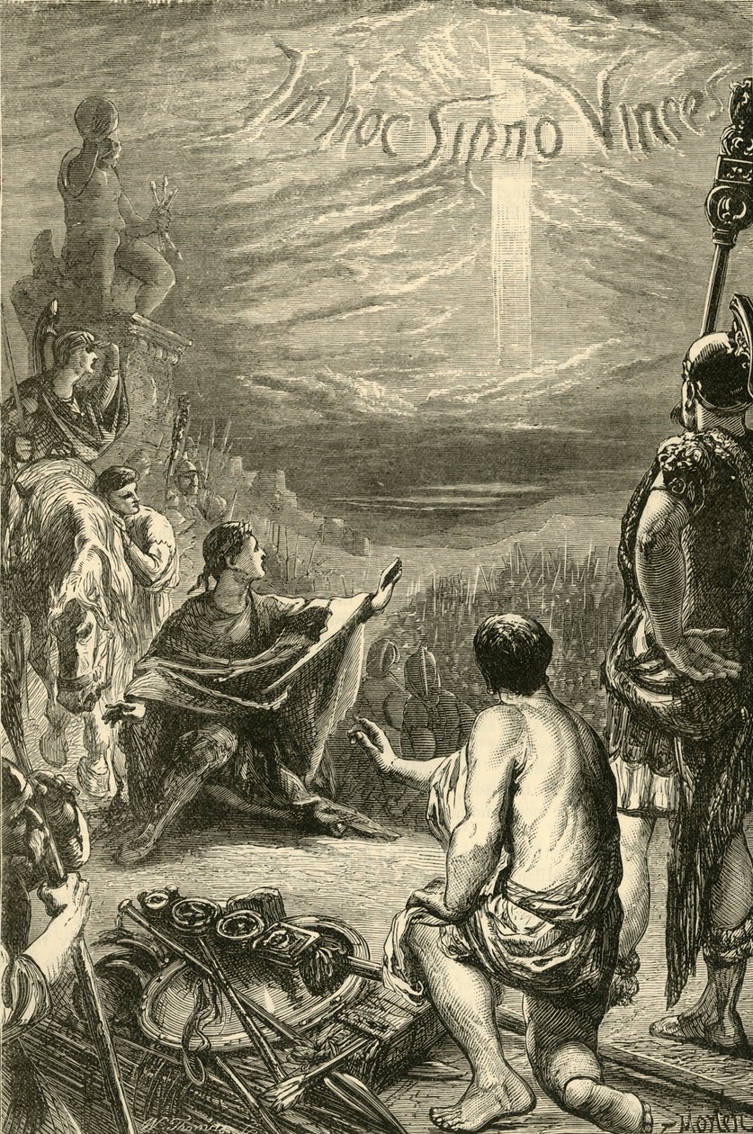 Vision av korset vid Saxa Rubra, 1890. av Unbekannt