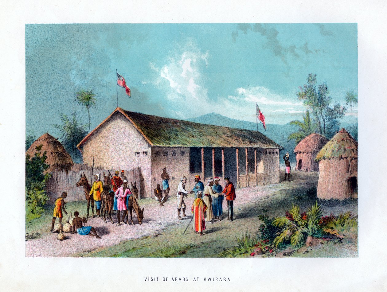 Besök av araber i Kwirara, c1875 av Unbekannt