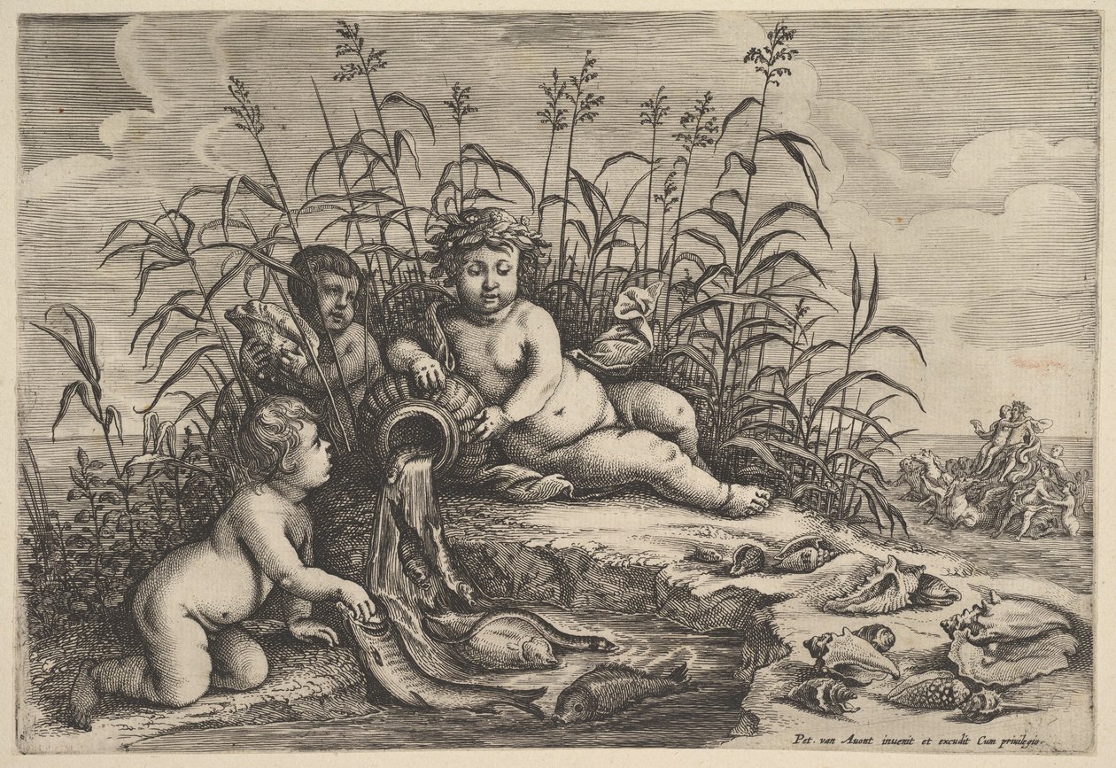 Vatten från de fyra elementen, efter Avont, 1647. av Unbekannt
