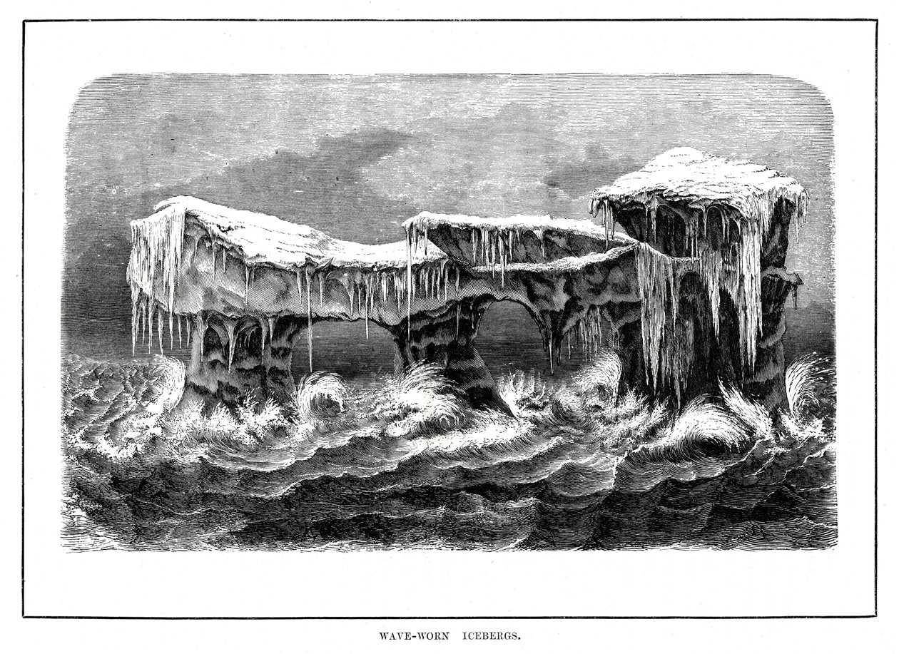 Vågburna isberg, 1877 av Unbekannt