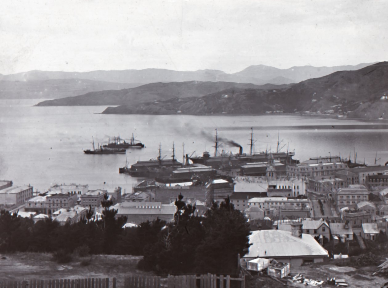Wellingtons hamn, sent 1800-tidigt 1900-tal. av Unbekannt