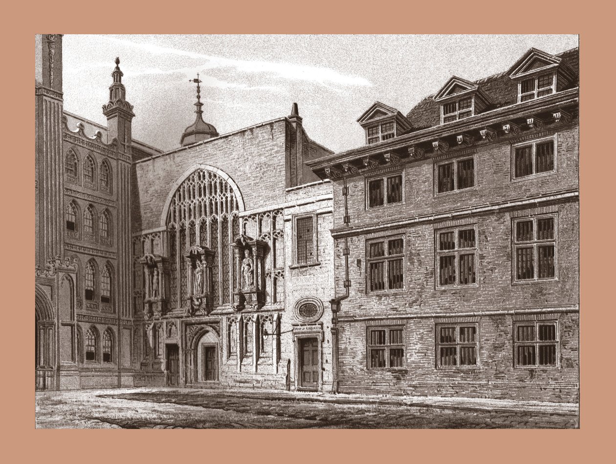 Guildhall Chapels västra front, 1886 av Unbekannt