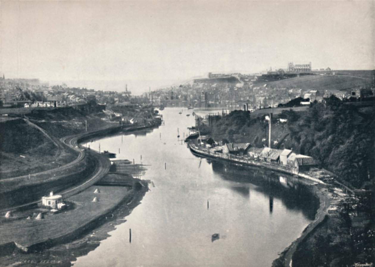 Whitby - Allmän utsikt över staden, 1895 av Unbekannt