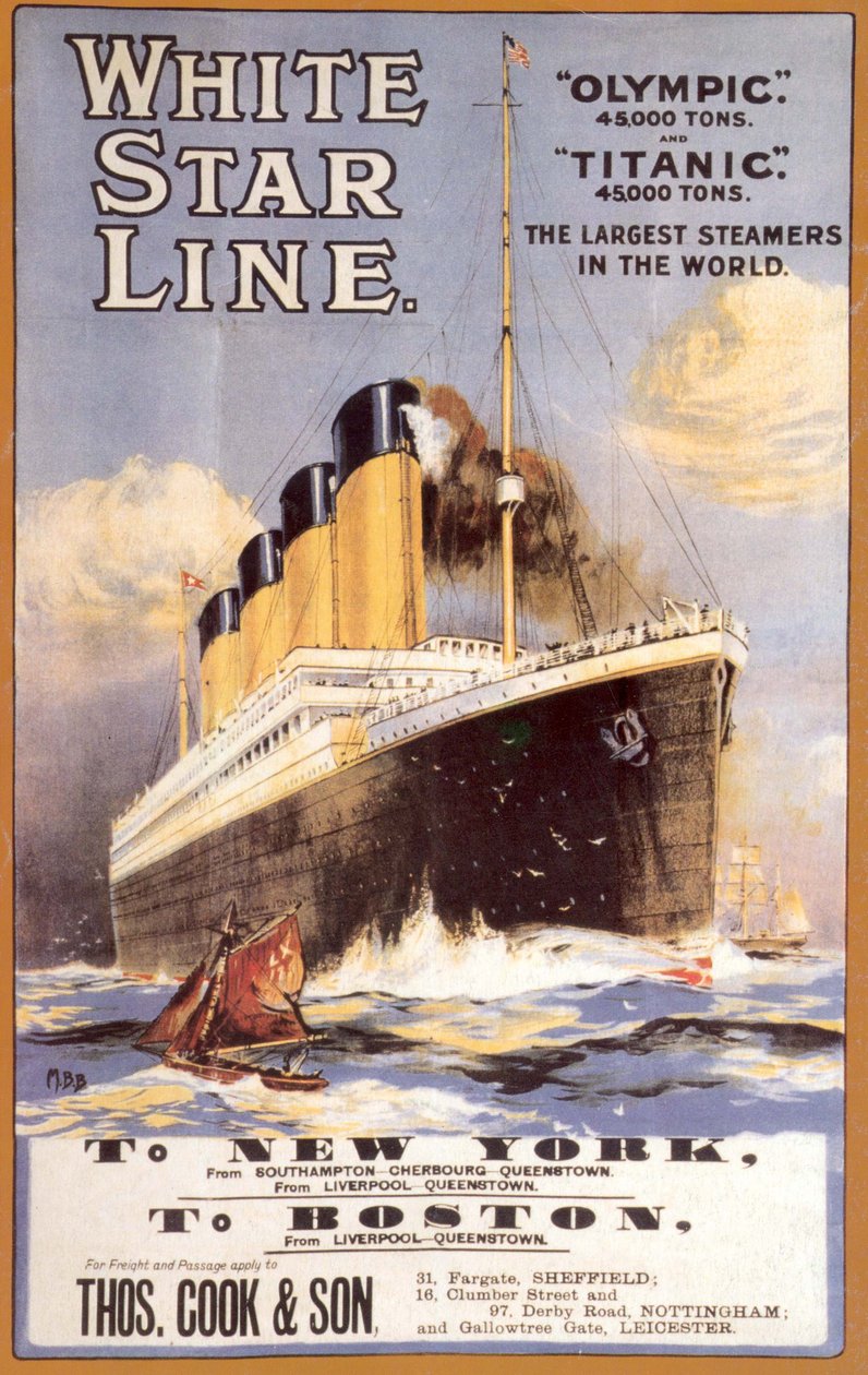White Star Line. Titanic & Olympic, ca. 1911 av Unbekannt