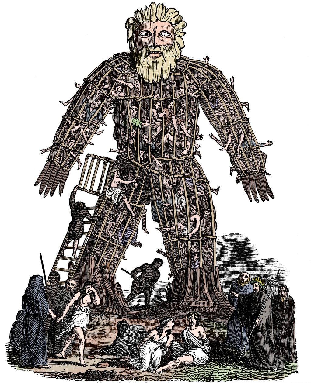 Wicker man, 1:a århundradet e.Kr., 1832 av Unbekannt