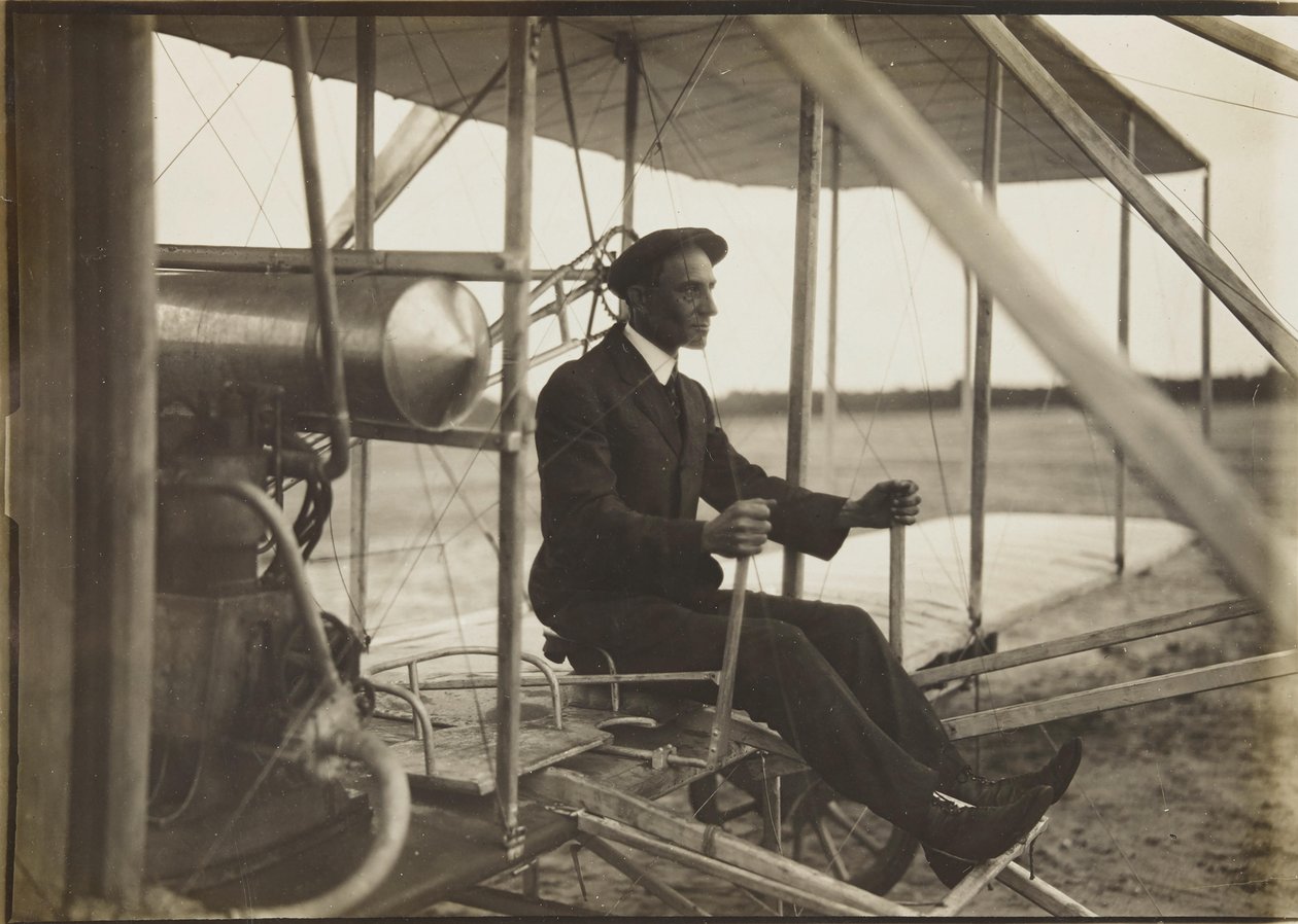 Wilbur Wright i flygbladet, 1908. av Unbekannt
