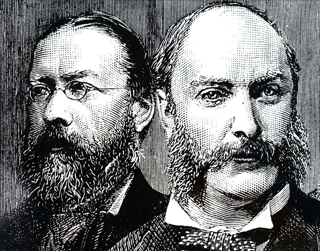 William Henry Preece och John William Strutt. av Unbekannt