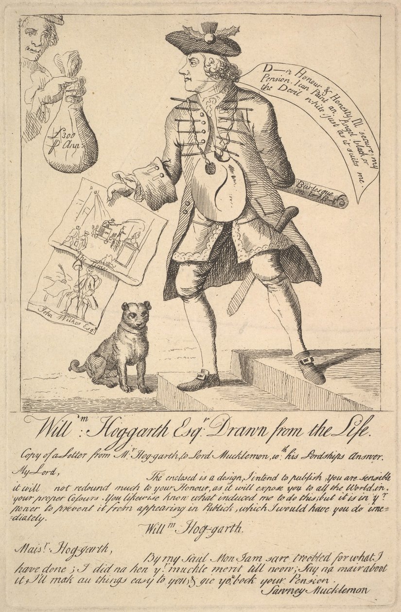 William Hog-garth Esq. Ritad från livet, 1763. av Unbekannt