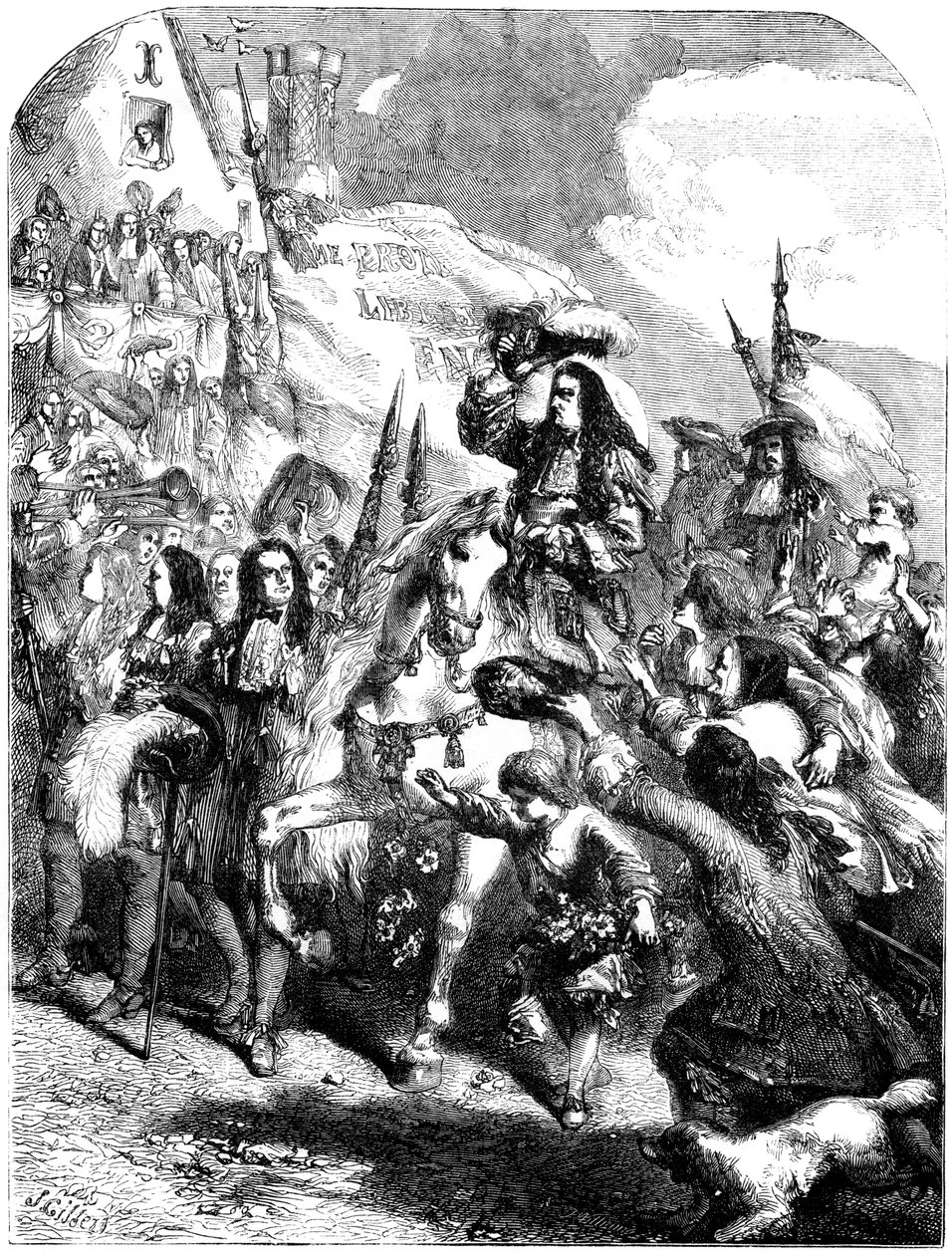 William III kommer in i Exeter av Unbekannt