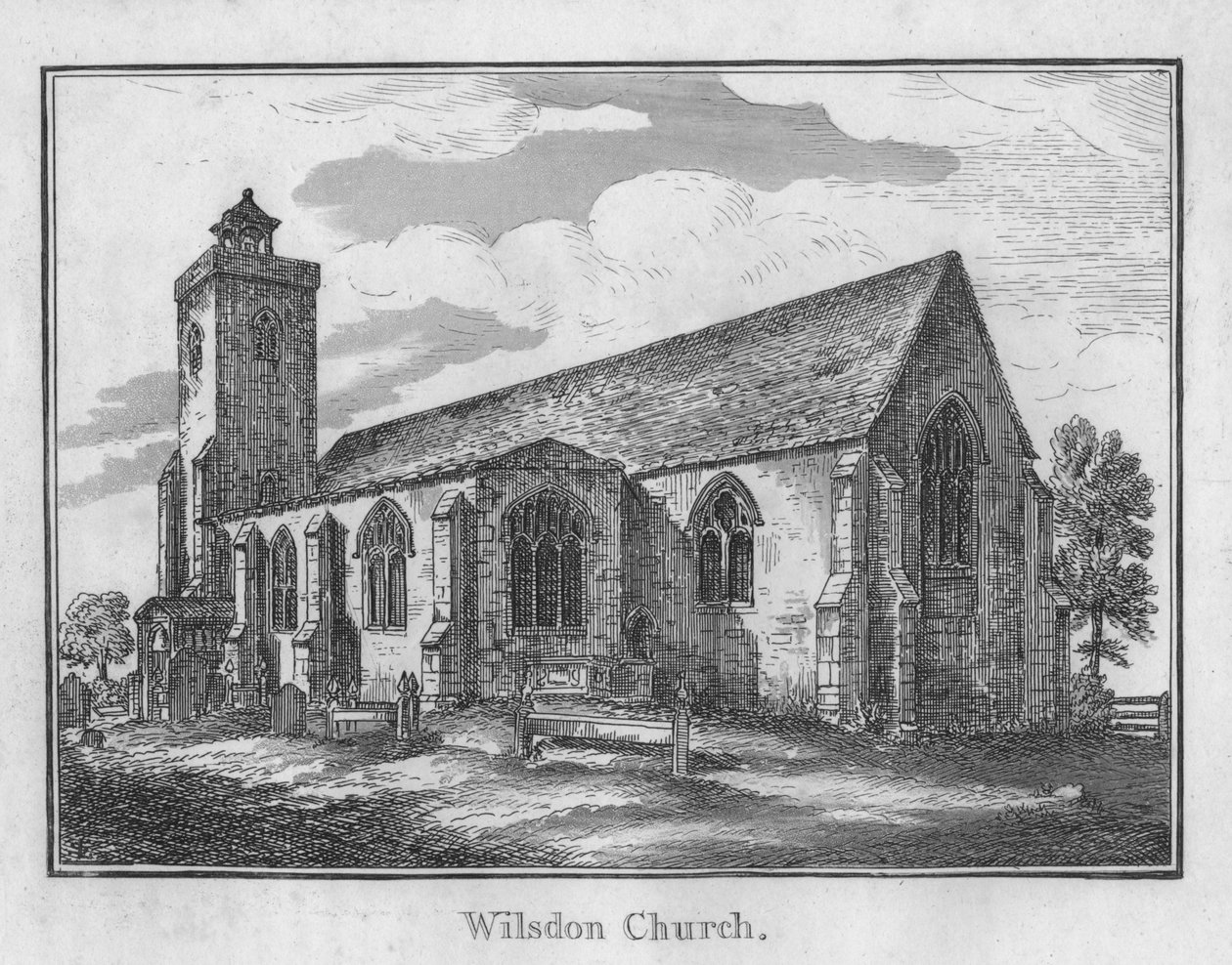 Wilsdon Church, c1792 av Unbekannt