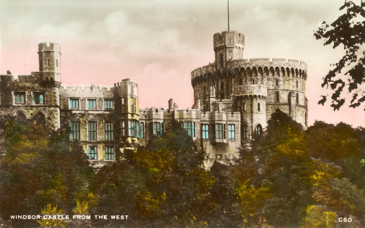 Windsor Castle från väst, 1935. av Unbekannt