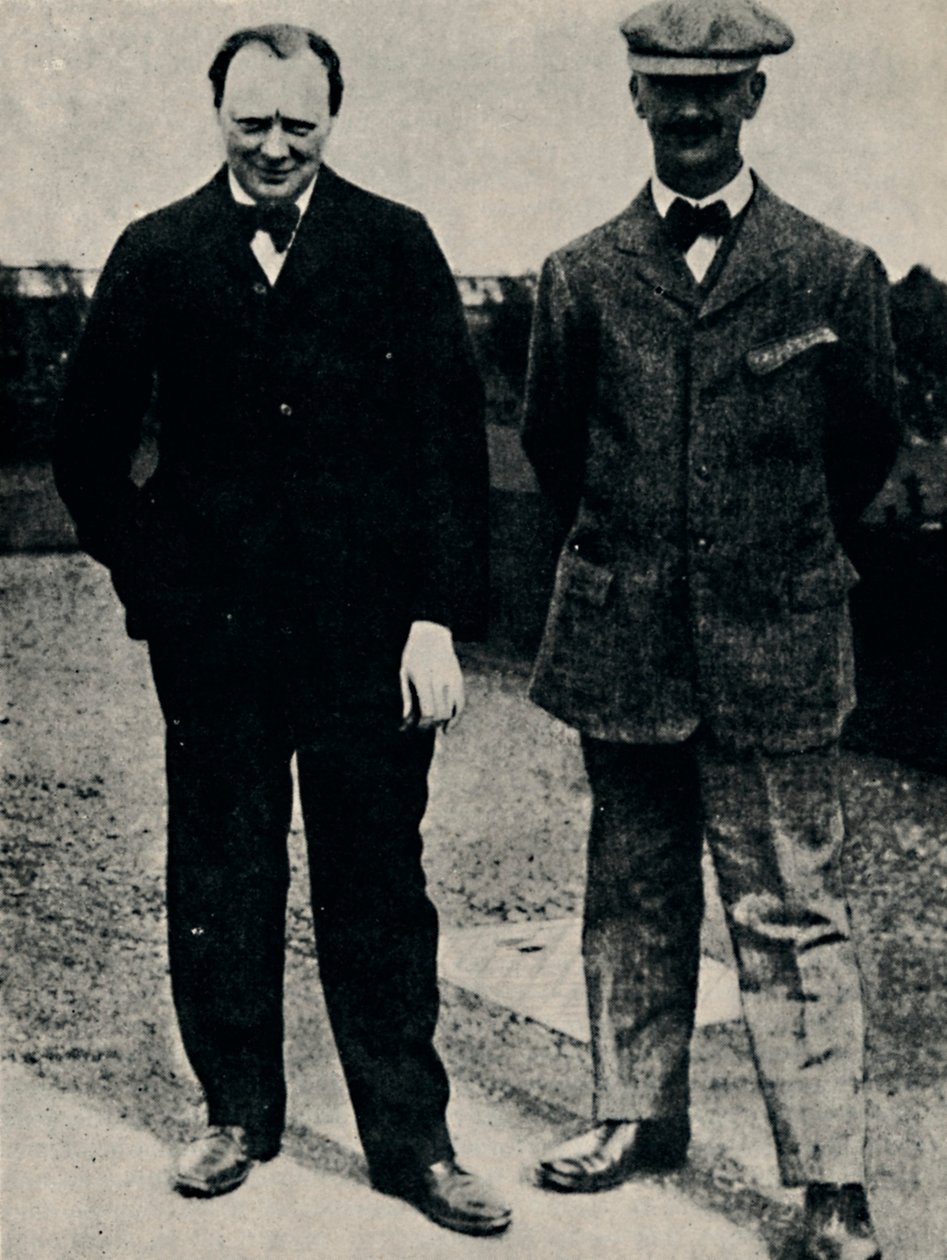Winston Churchill och George Lambert, 1912, 1945. av Unbekannt