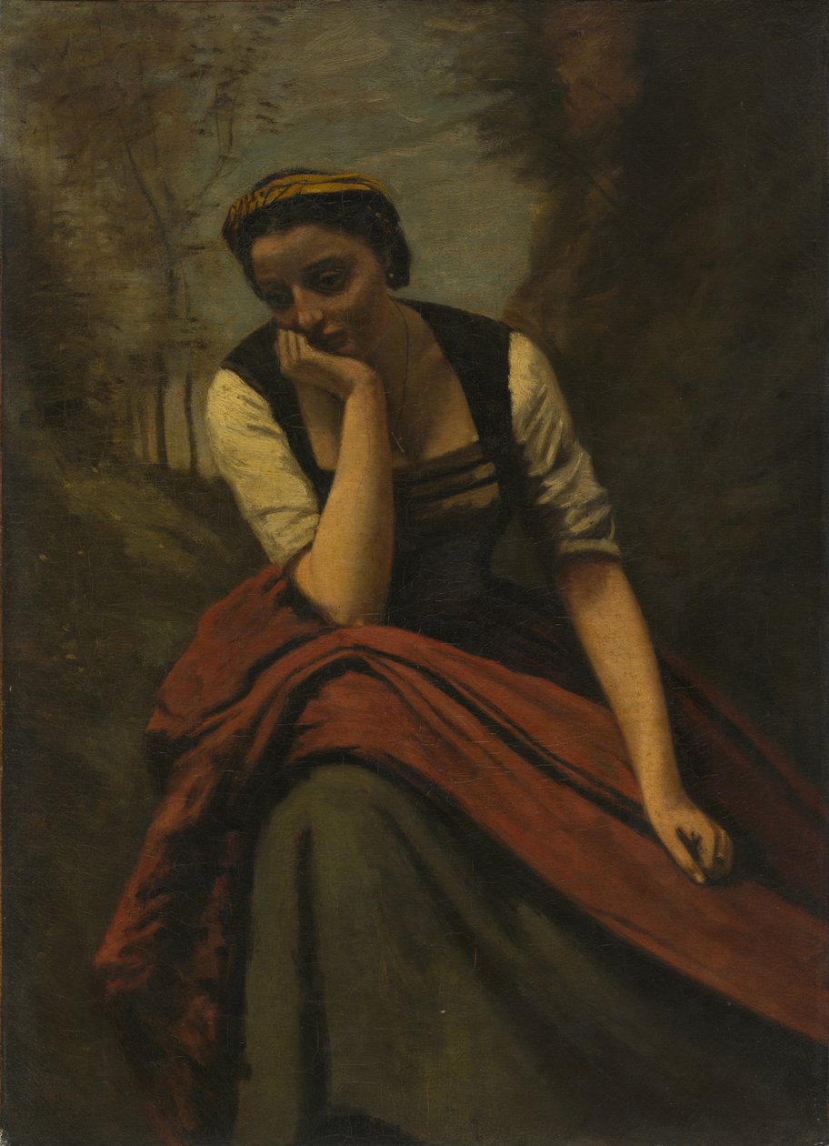 Kvinna som mediterar, efter 1868. av Unbekannt