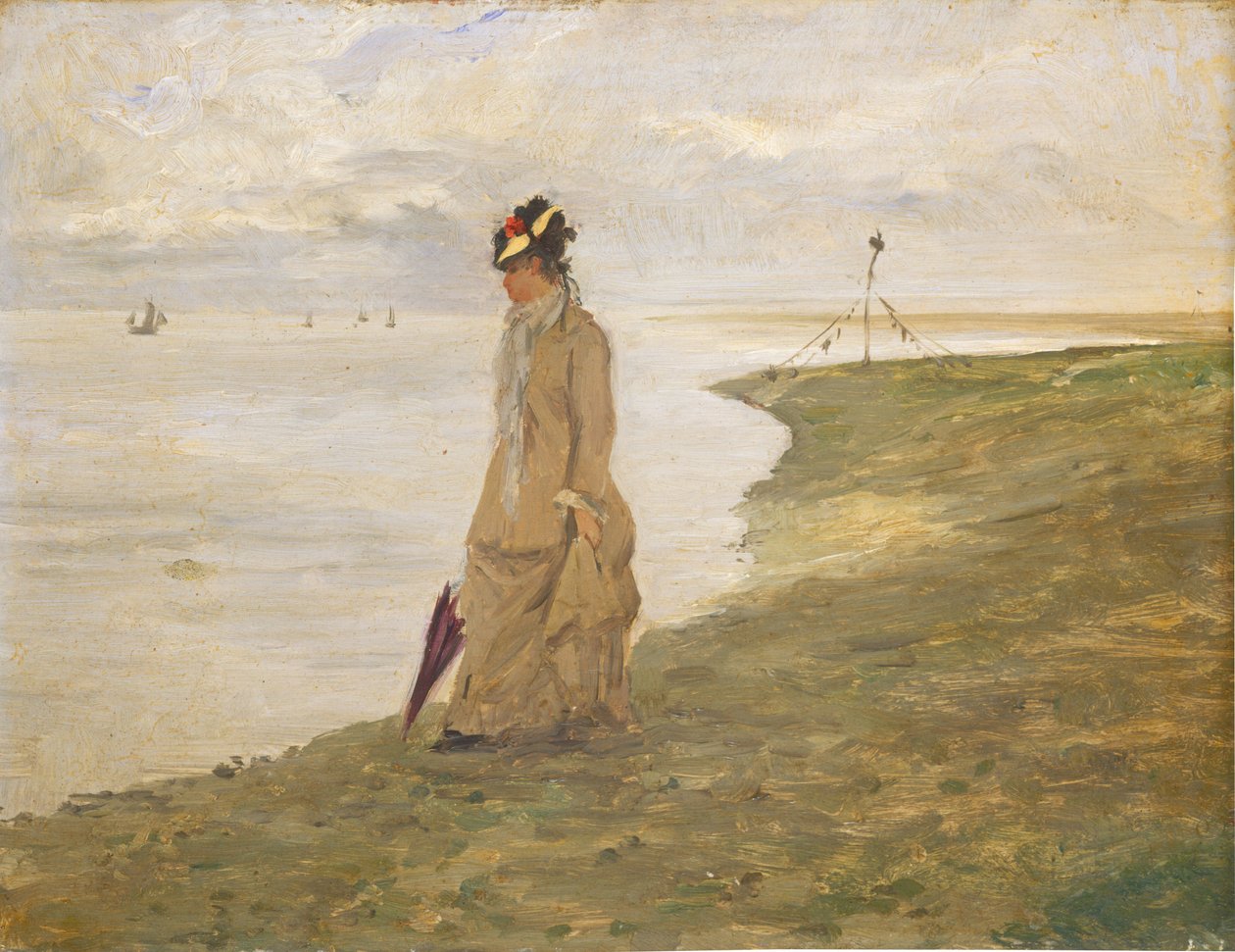 Kvinna vid havet, 1800-talet. av Unbekannt