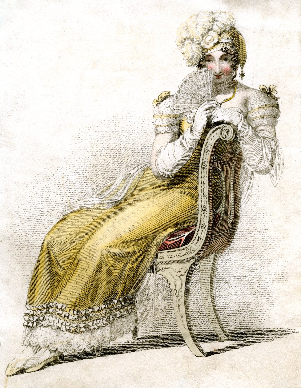 Kvinna med fläkt, c1750-1850 av Unbekannt