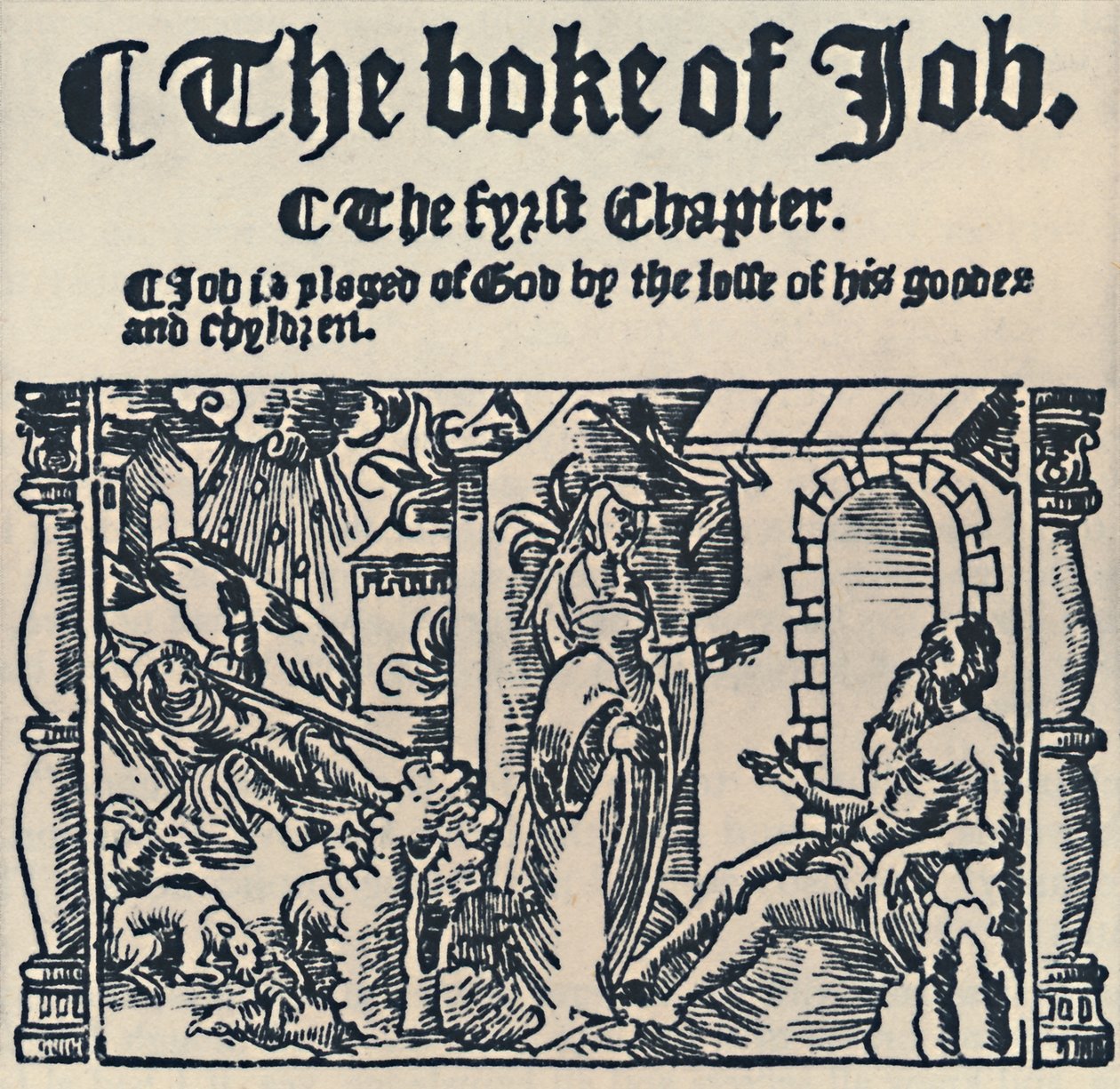 Träsnitt från den stora bibeln, 1539, 1539, 1947 av Unbekannt