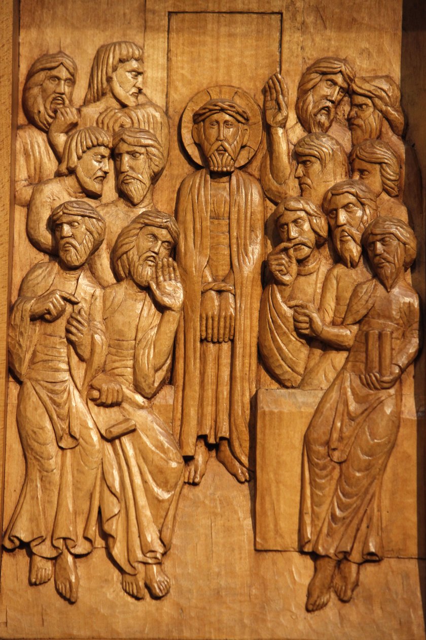 Träskulptur föreställande Jesus Kristus band Paris Frankrike av Unbekannt