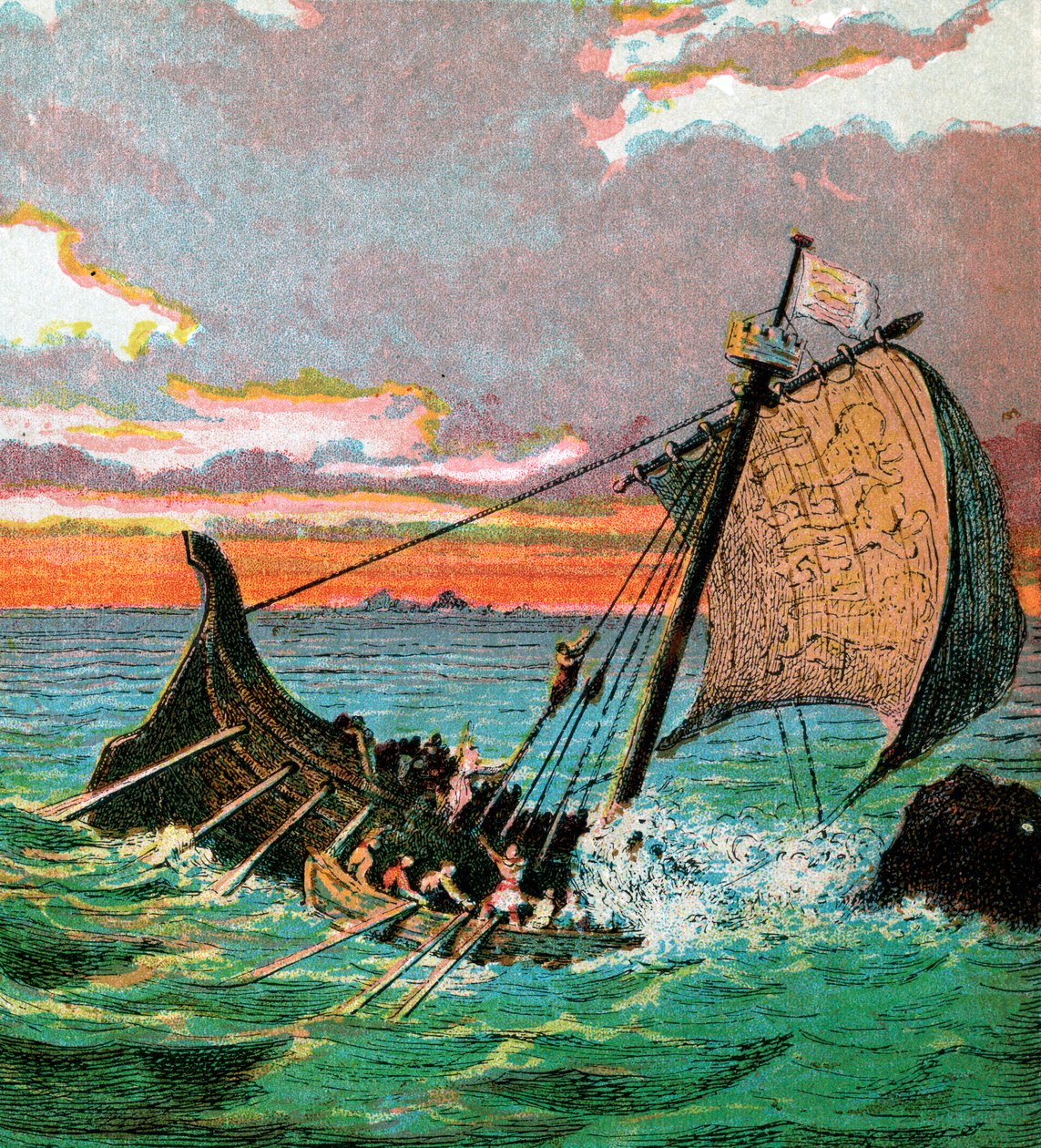 Vraket av det vita skeppet, 1120, c1850 av Unbekannt