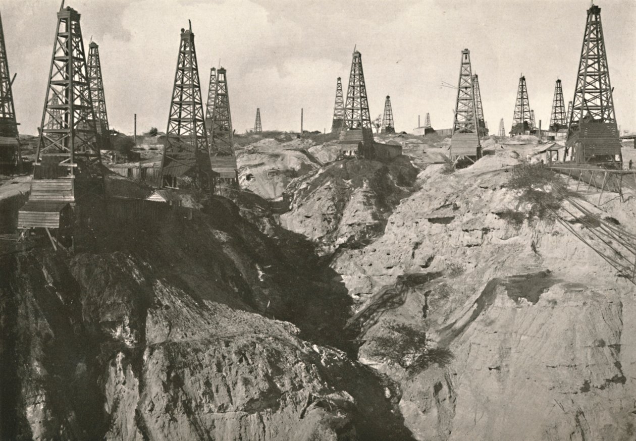 Yenan-Young Oil Wells, 1900. av Unbekannt