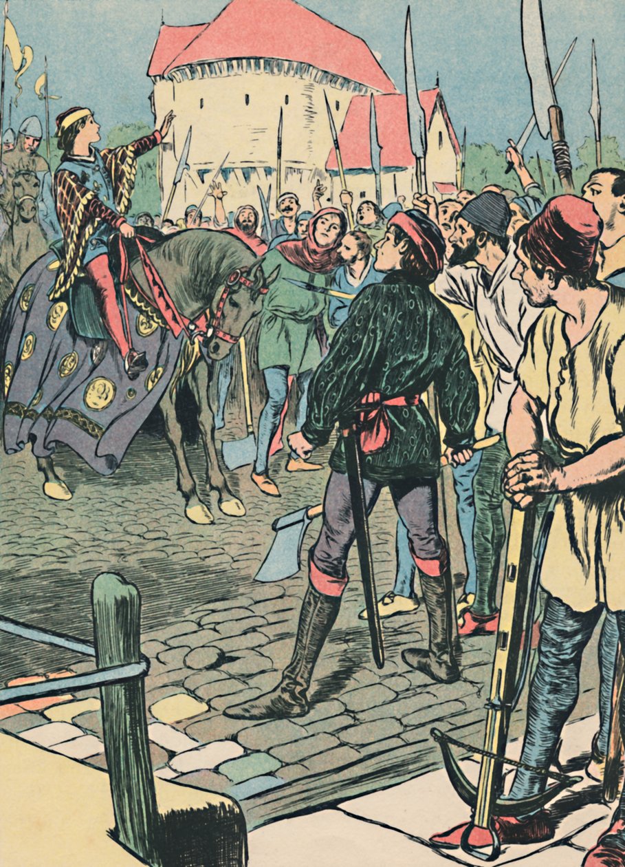 Unge kung Richard Quells upproret, c1907 av Unbekannt