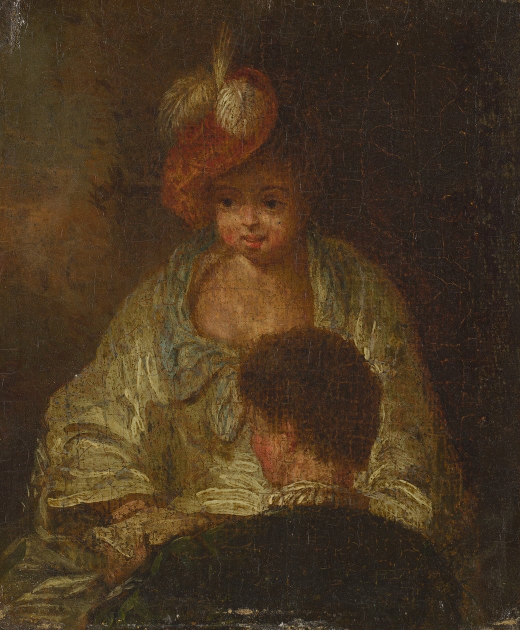 Ung kvinna och man, 1700-talet. av Unbekannt