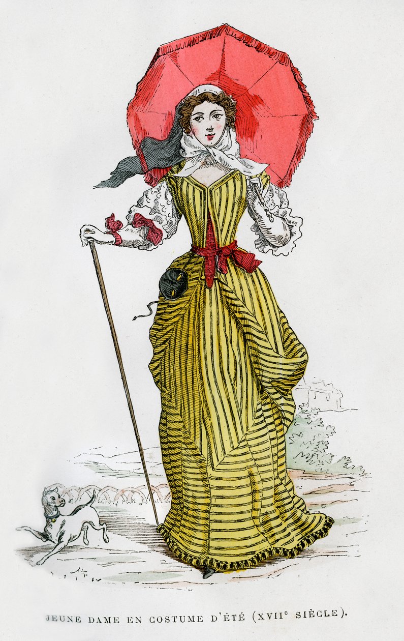 Ung kvinna i sommarmode, 1600-talet 1882-1884 av Unbekannt