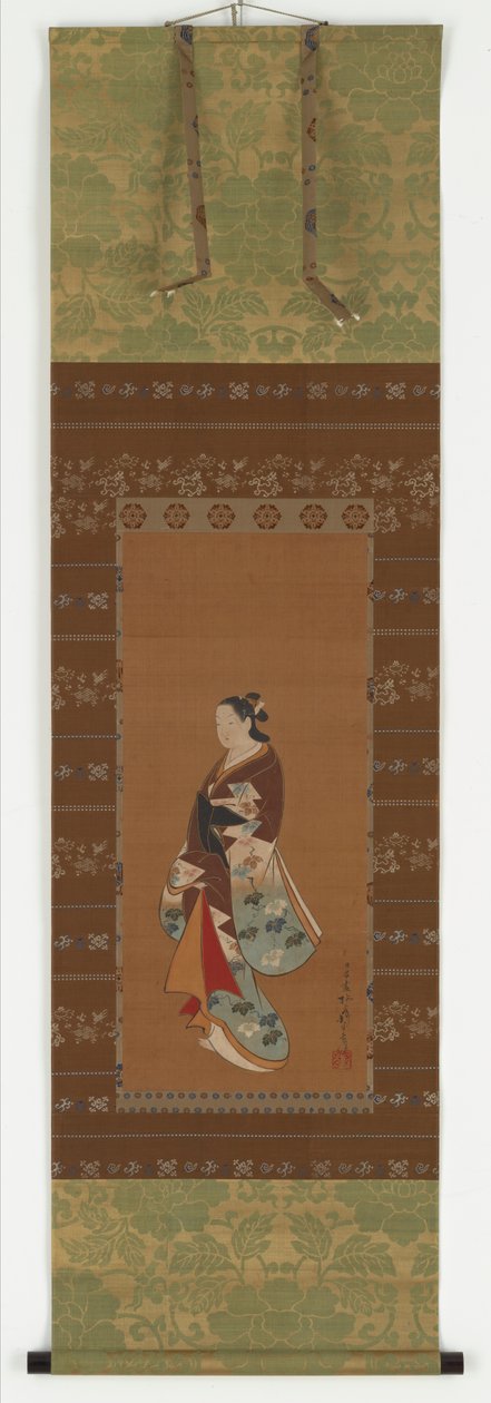 Yujo stående, Edo-period, 1700-1800-talet. av Unbekannt