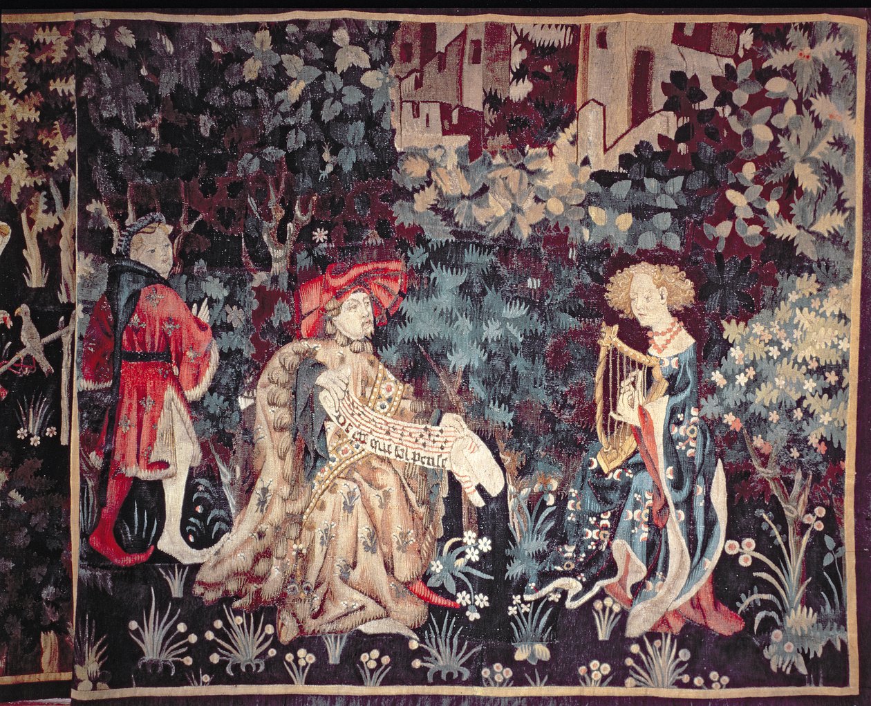 930 Konserten, gobeläng från Arras, 1420 av Unbekannt Unbekannt
