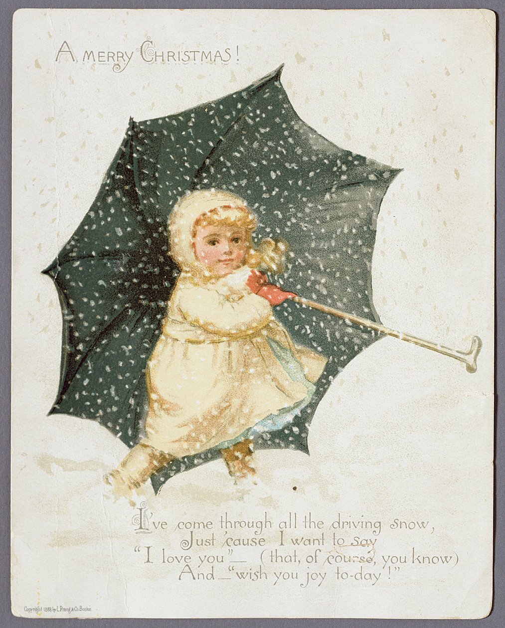 En god jul, julkort, 1888 av Unbekannt Unbekannt