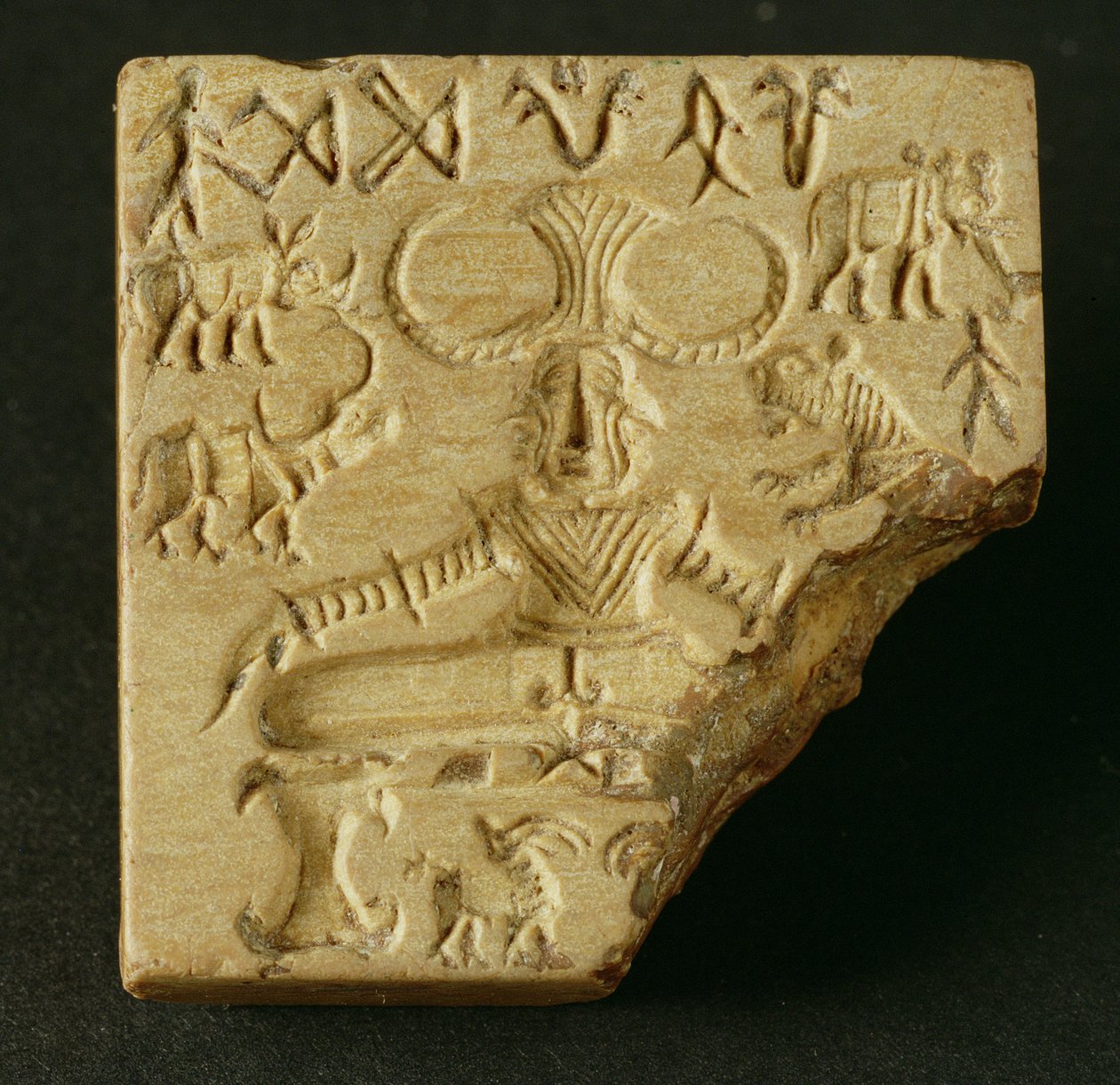 Steatit Pasupati sigill, Mohenjodaro, 2300-1750 f.Kr av Unbekannt Unbekannt