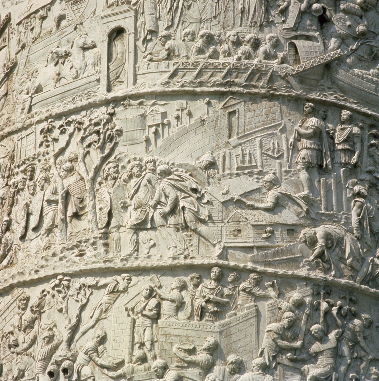 Detalj från Trajanus kolumn, 113 e.Kr av Unbekannt Unbekannt