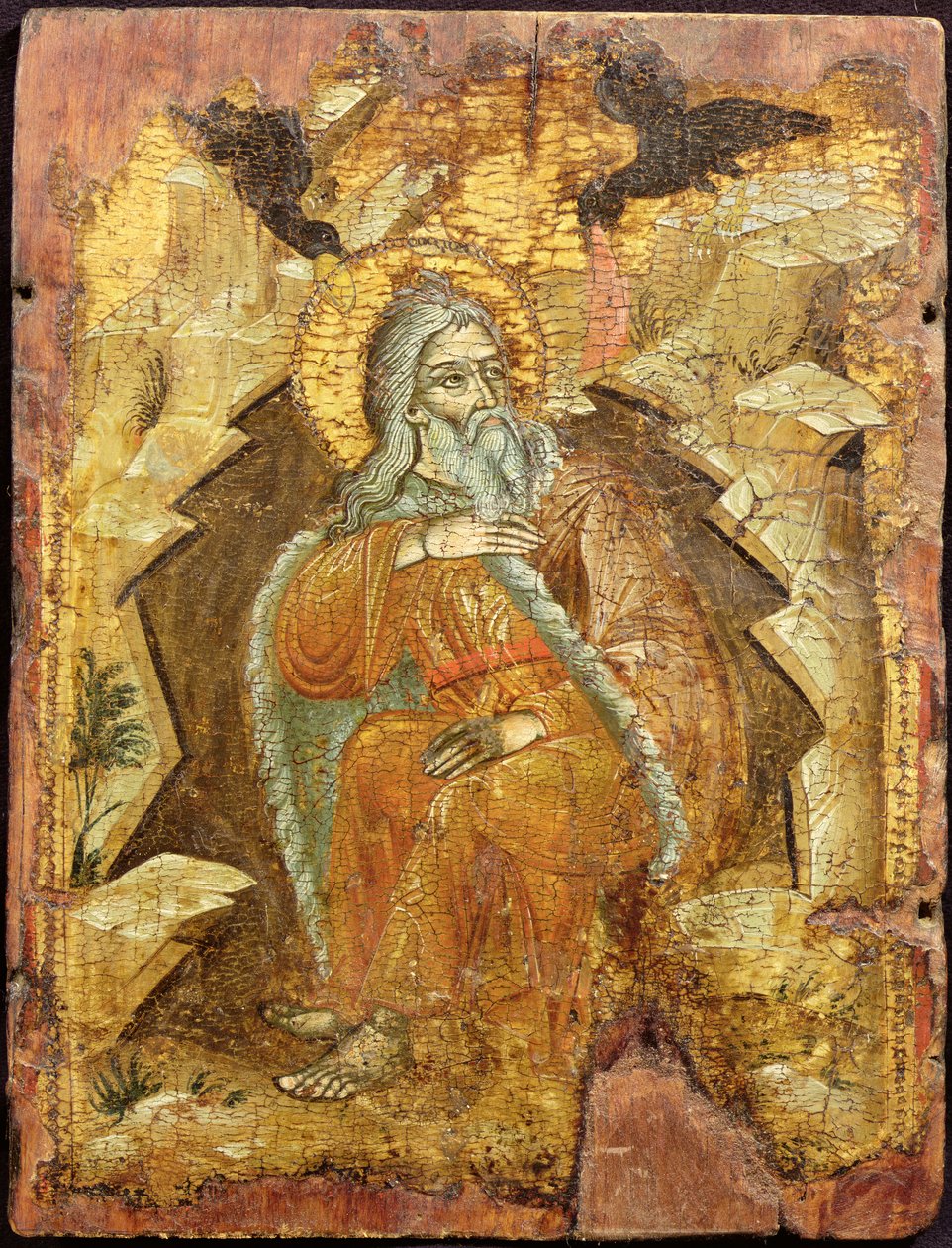 Elia vid bäcken Cherith, makedonska, ca 1700 av Unbekannt Unbekannt