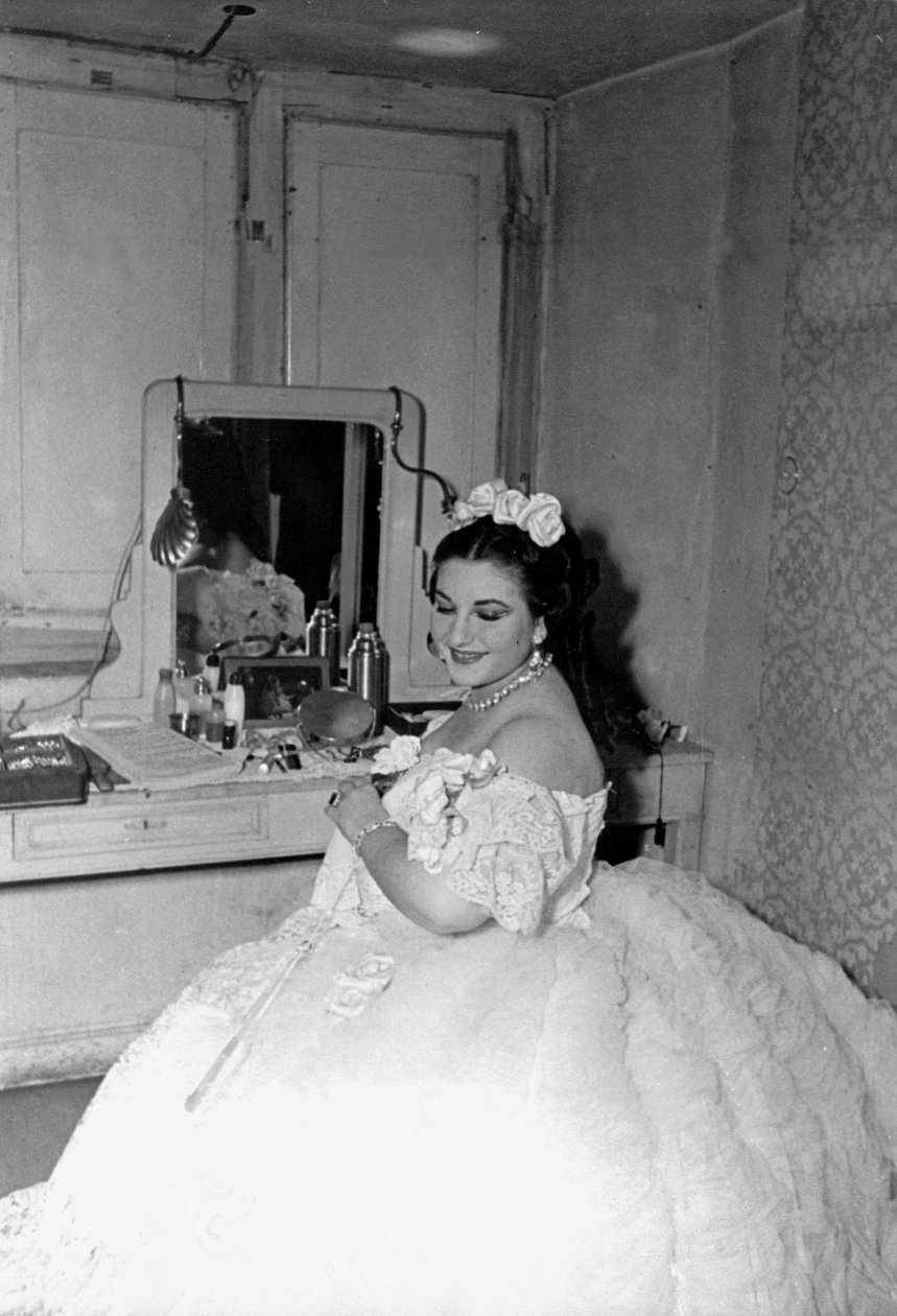 Maria Callas i "La Traviata", Parma, 1951 av Unbekannt Unbekannt