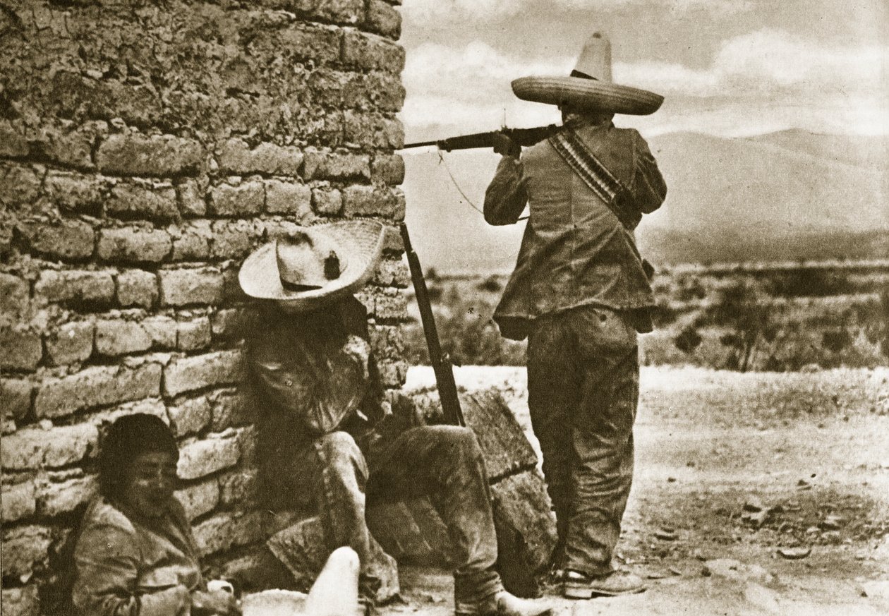 Rebelliska krypskyttar attackerar staden Juarez, 10 maj 1911 av Unbekannt Unbekannt