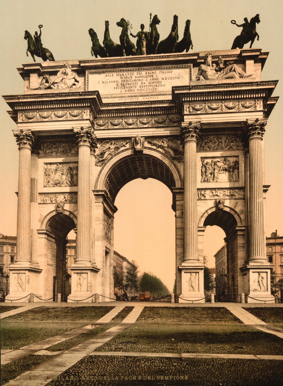Fredens båge, Milano, Italien, c.1890-c.1900 av Unbekannt Unbekannt
